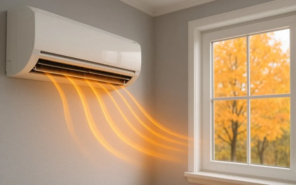 fotka znazornujuca vykurovanie klimatizaciou