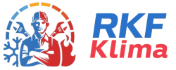 červeno modre logo spolocnosti RKF Klima